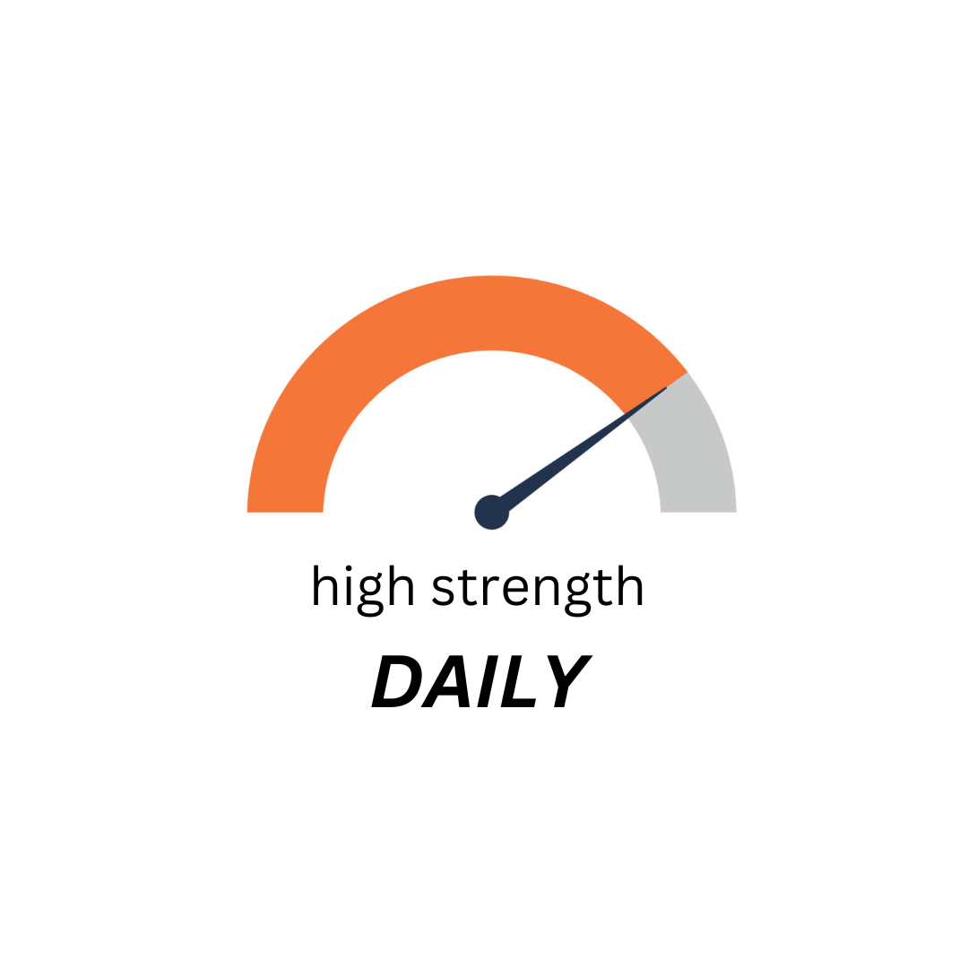 Meter showing "High Strength", signifying a strong intensity level