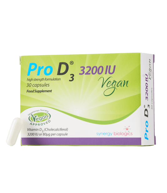 Pro D3 Vegan 3200 IU Capsules - 30 Capsules - Plant Based Vitamin D3 Supplement