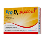 Pro D3 20000 IU Weekly Vitamin D3 10 Capsules - High-Potency UK Supplements for Immune Support and Wellbeing