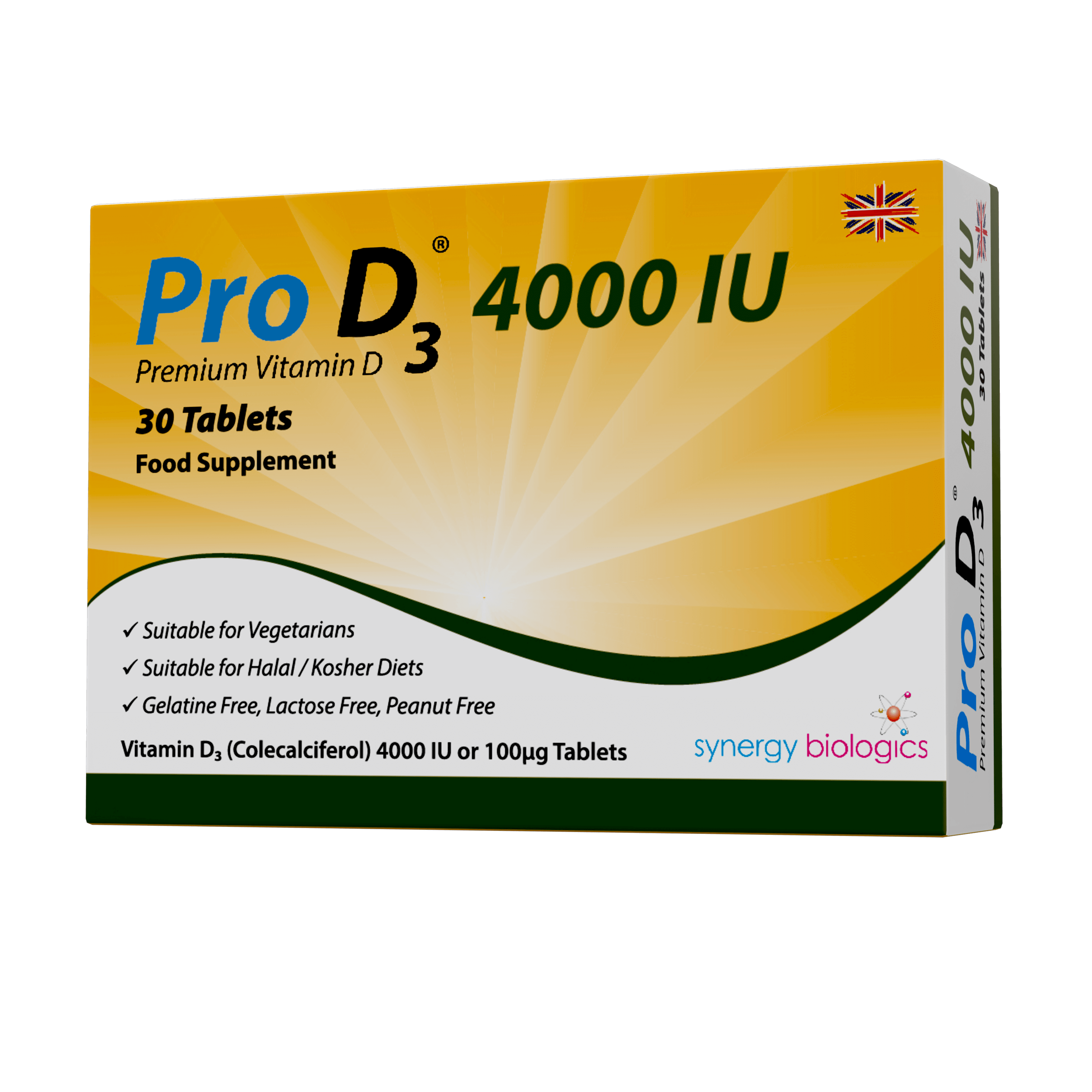 Atpro Tablet Pro D3 4,000 IU Vitamin D3 | 30 Daily Tablets | Pro D3