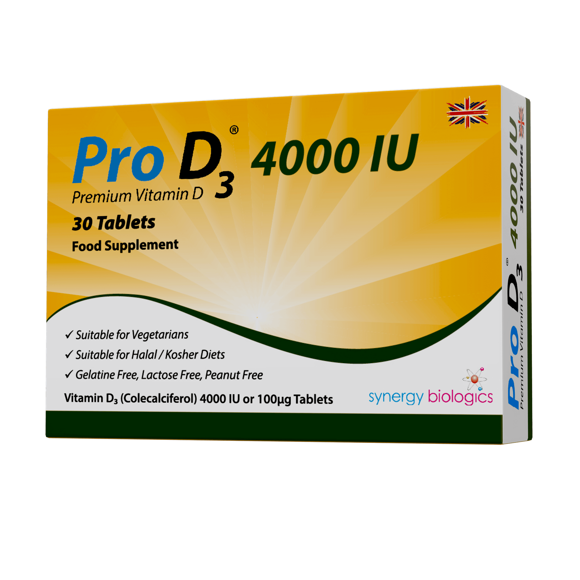 Pro D3 4000 IU - Daily Vitamin D Tablets