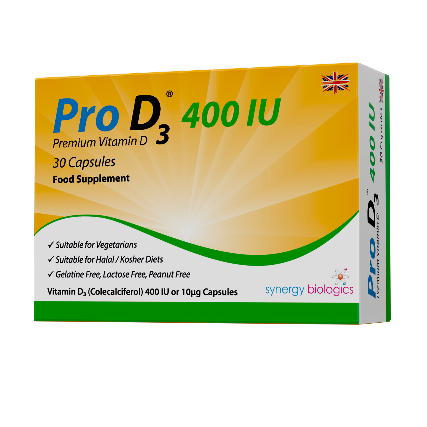 Product photo of Pro D3 400 IU - Vitamin D3 supplement packet