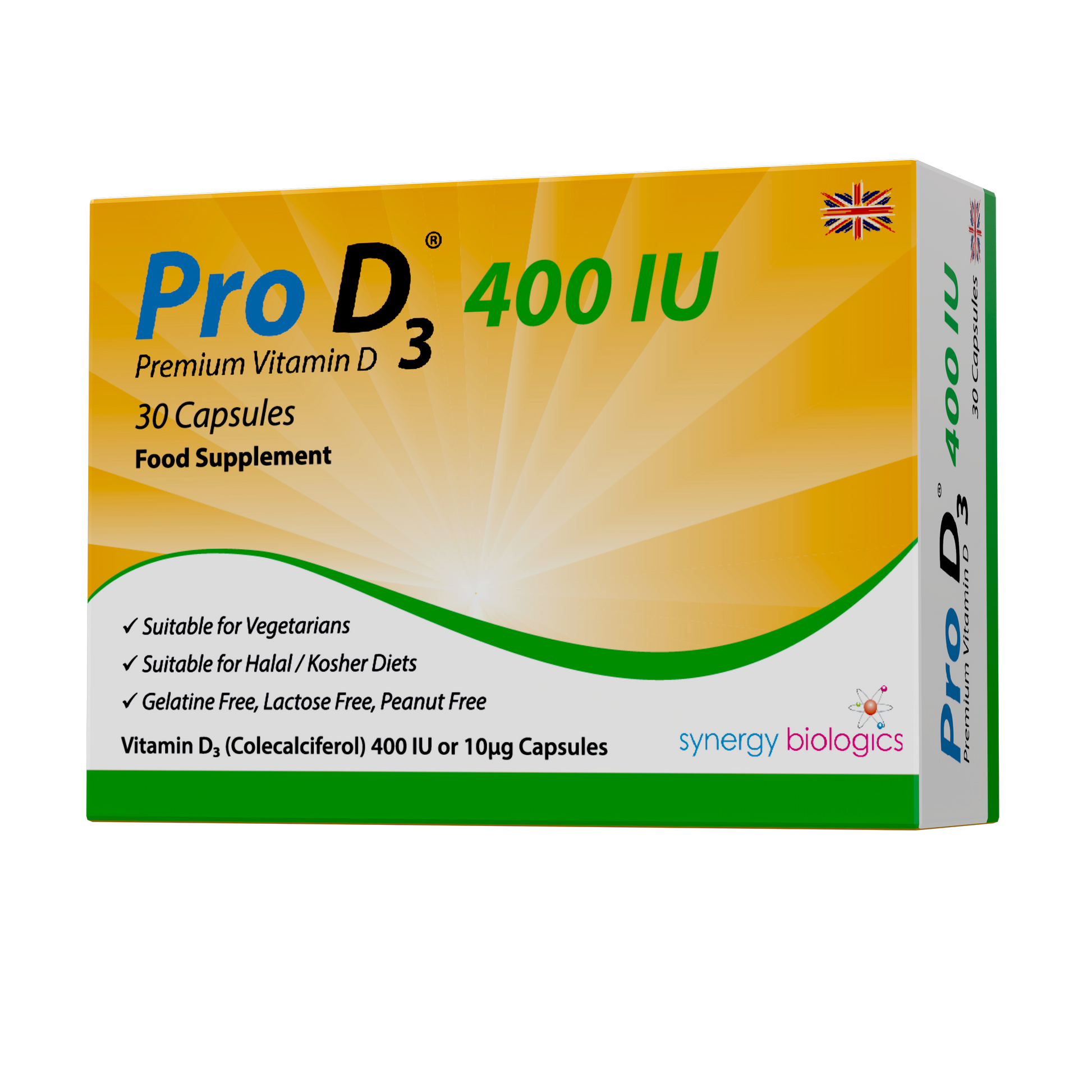 Product photo of Pro D3 400 IU - Vitamin D3 supplement packet