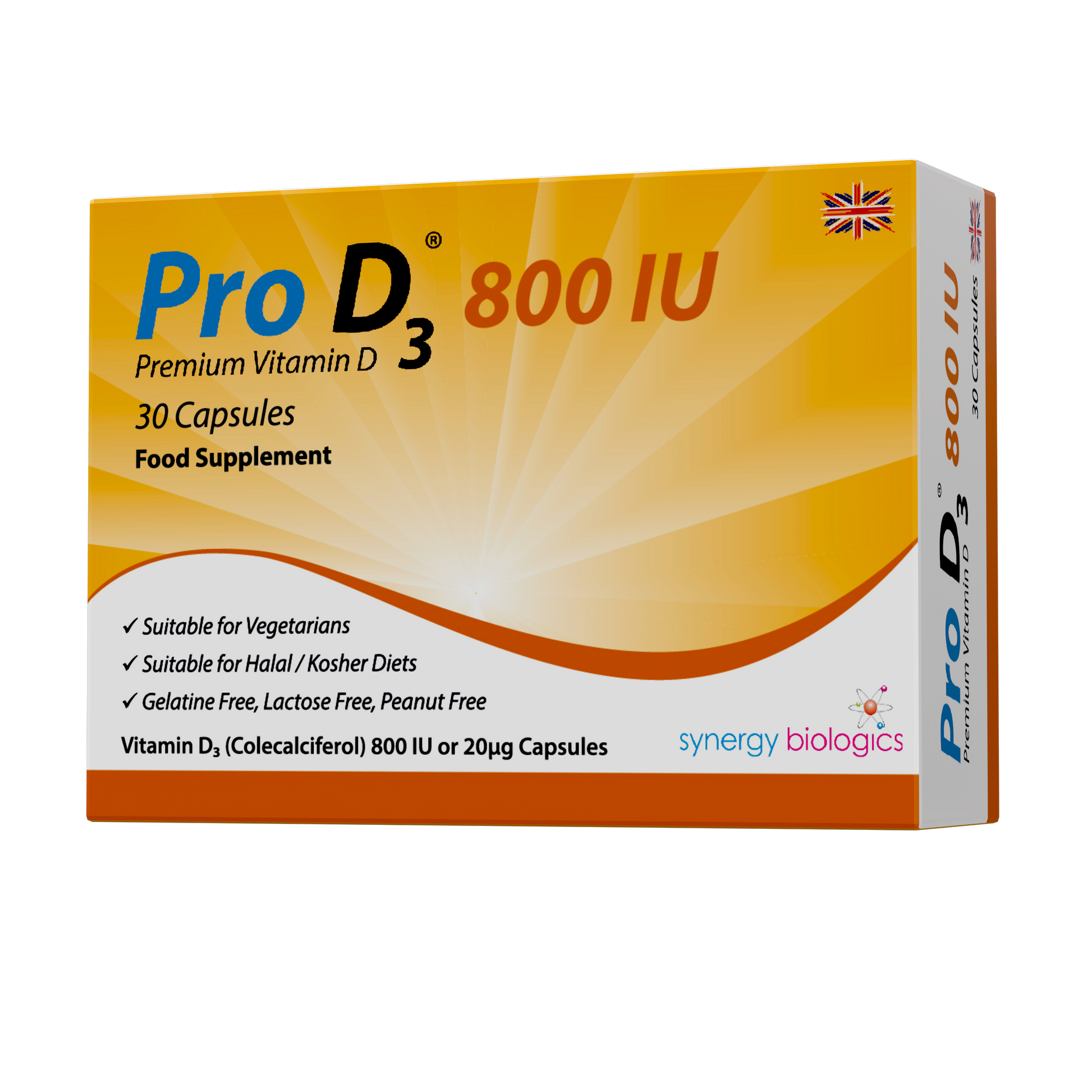 Product photo of Pro D3 800 IU - Vitamin D3 supplement packet