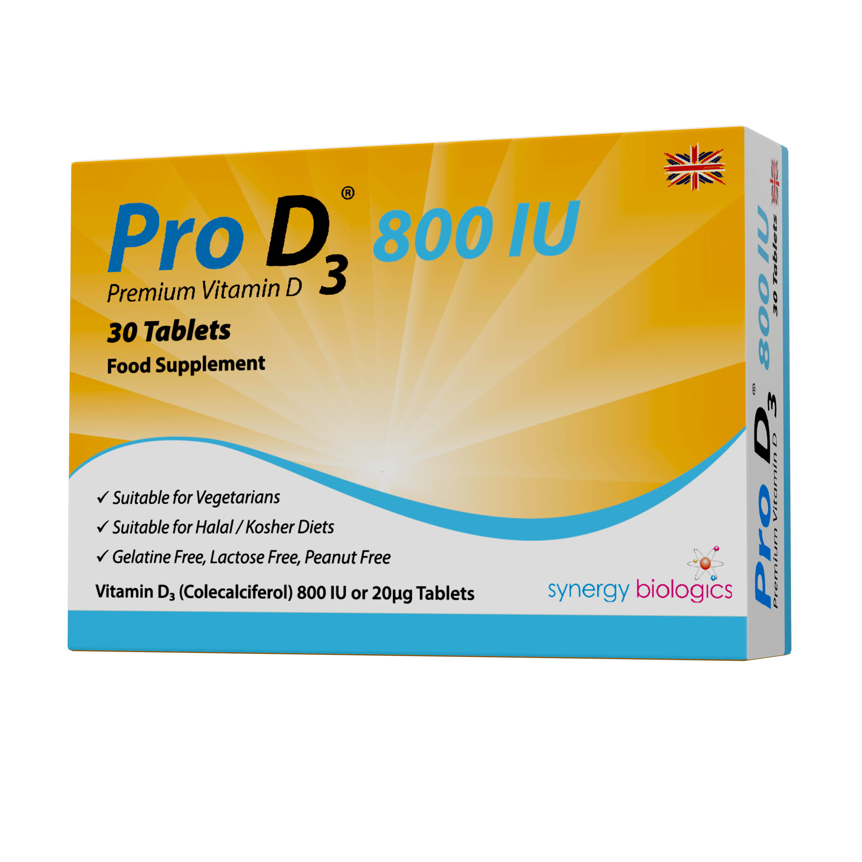 Pro D3 800 IU - Daily Vitamin D Tablets | UK