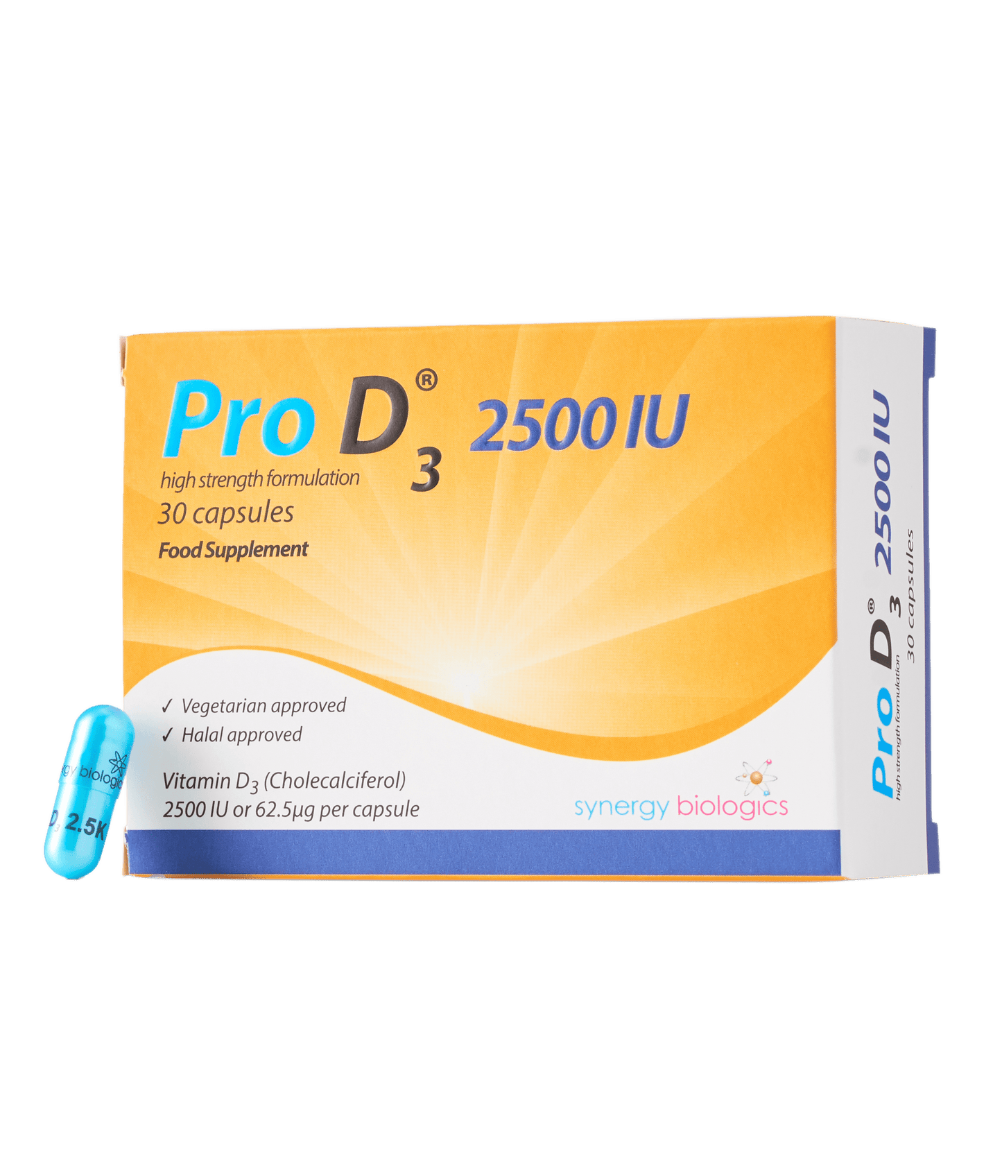 Pro D3 2500 IU Vitamin D Capsules
