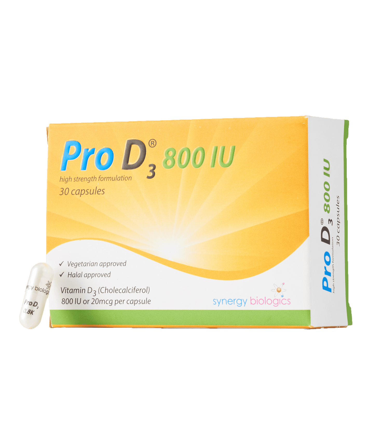 Pro D3 800 IU Capsules - High-Potency Vitamin D Supplement