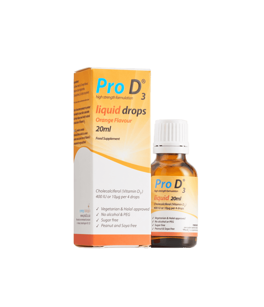 Pro D3 Liquid Drops 20ml - Daily Vitamin D Liquid Drops for infants, children and adults