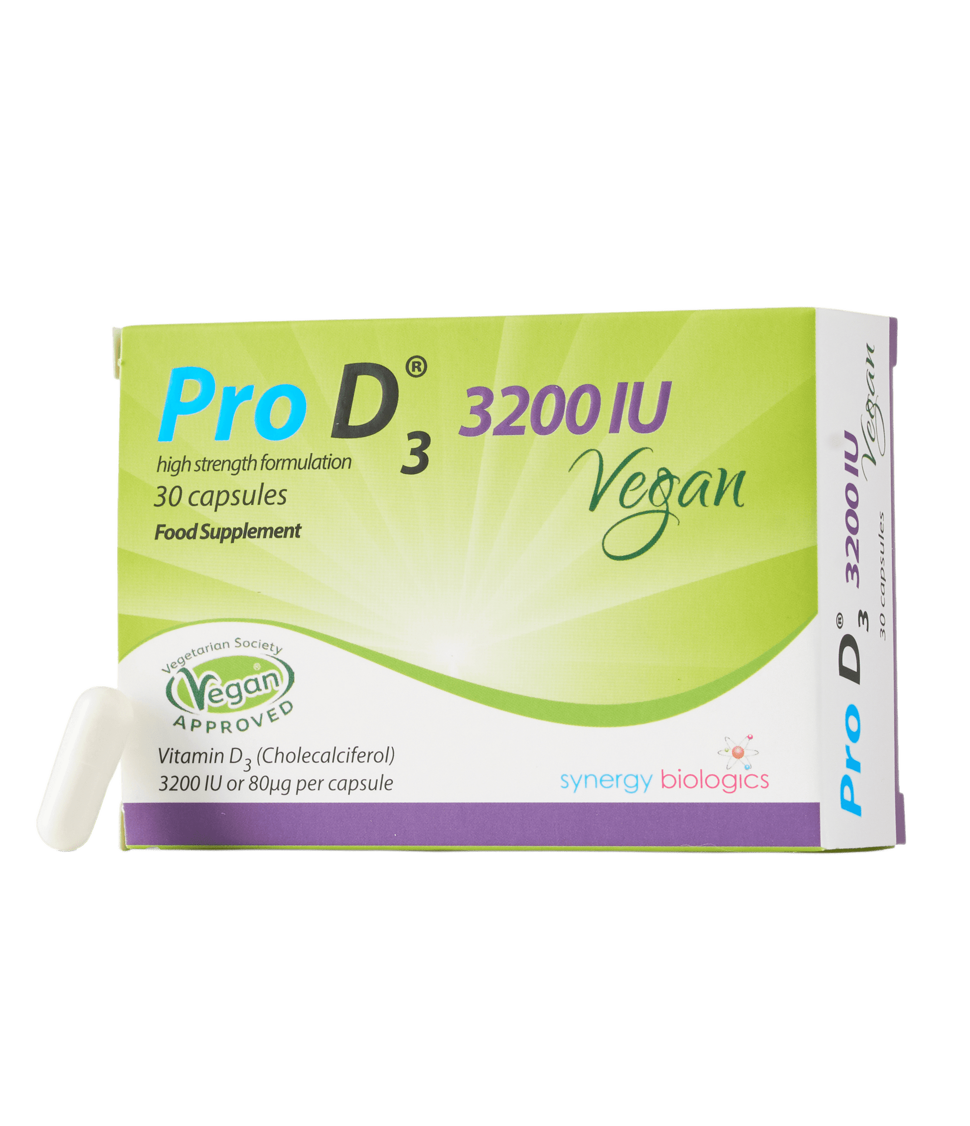 Pro D3 Vegan 3200 IU Capsules - High-Potency Plant-Based Vitamin D