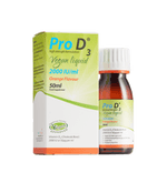 Product image of Pro D3 Vegan Liquid, showcasing the bottle alongside its packaging