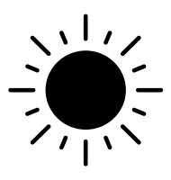 Sun icon, symbolising sunlight